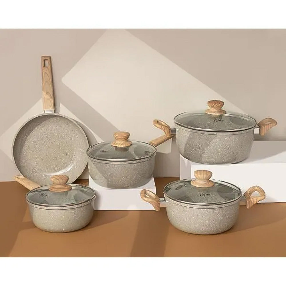 Conjunto de Panelas Oster Marble Eddition - 5 peças Cinza Dust