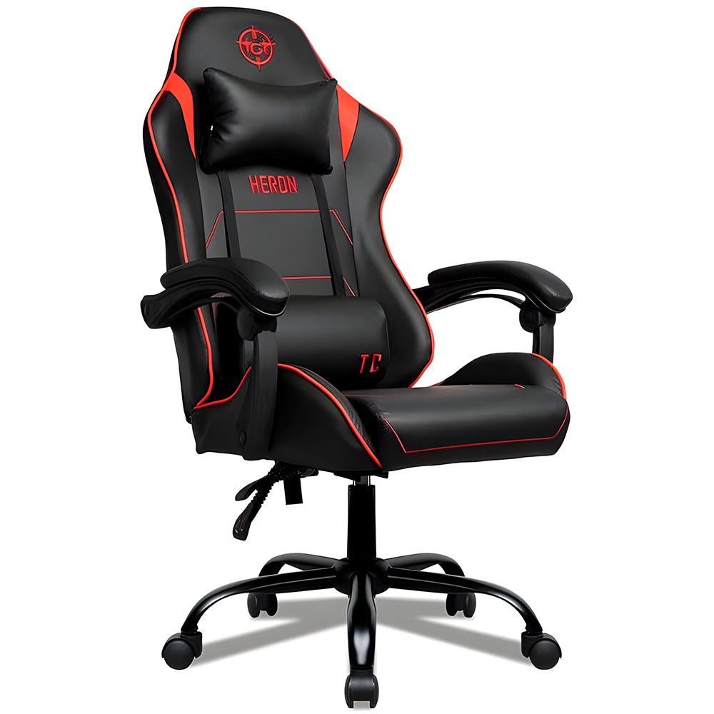 Cadeira Gamer TGT Heron TC, Preto e Vermelho, TGT-HRTC-BR02