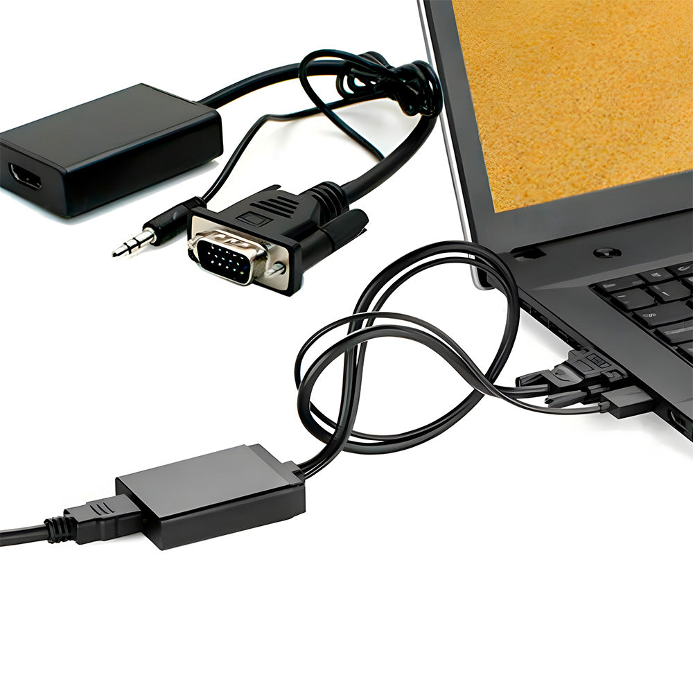 Adaptador Conversor VGA Para HDMI Com Audio e Vídeo Full HD, Exbom - CC-VHA30