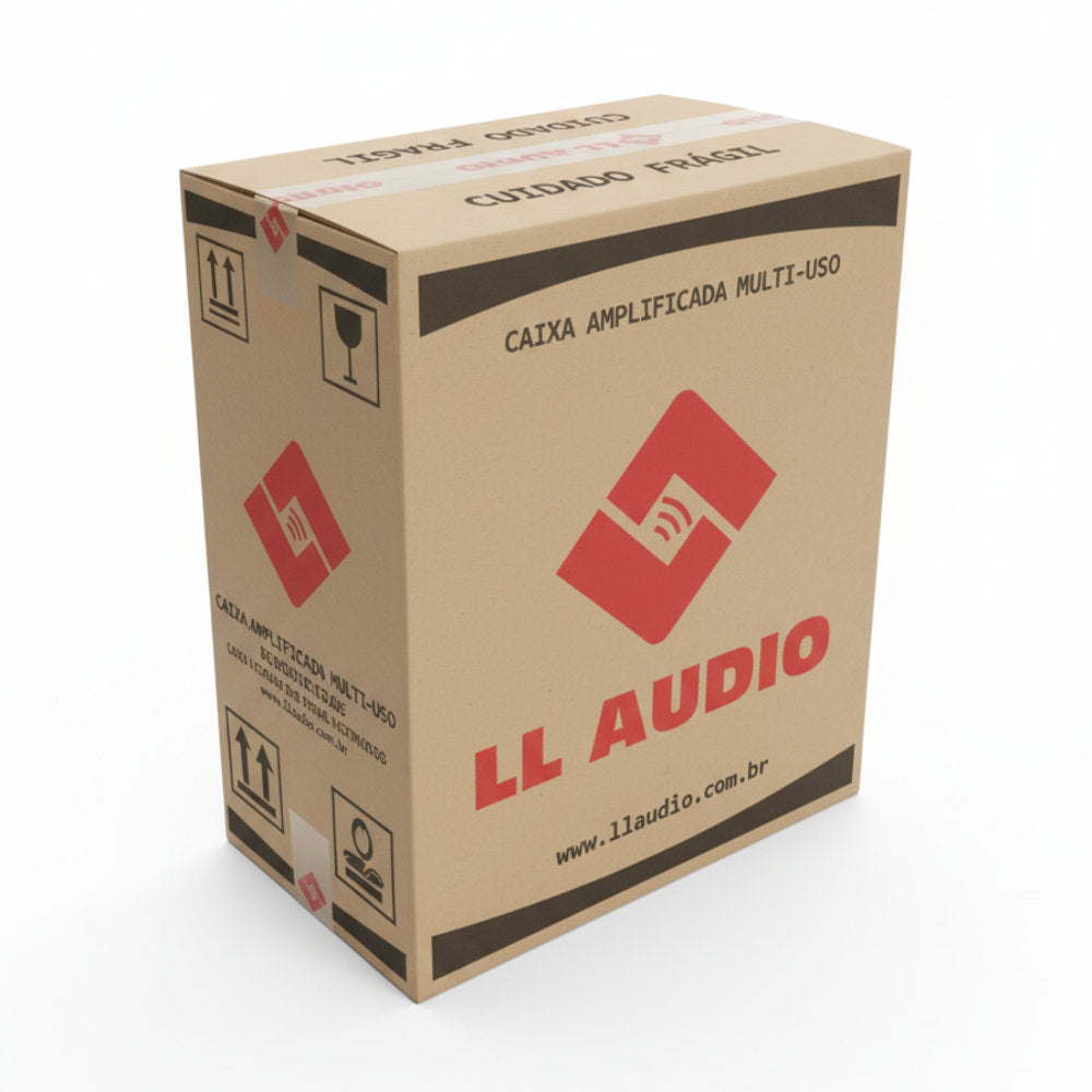 Caixa de Som LL Áudio TRX12 Amplificada, Multiuso, 80W RMS, Bluetooth, USB, FM, Microfone Sem Fio, Bateria 6h, Preto