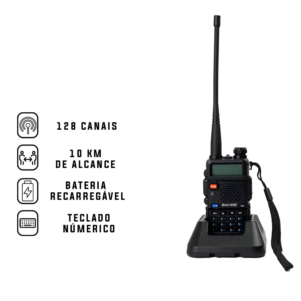 Rádio Baofeng Dual Band UHF/VHF UV-5R FM
