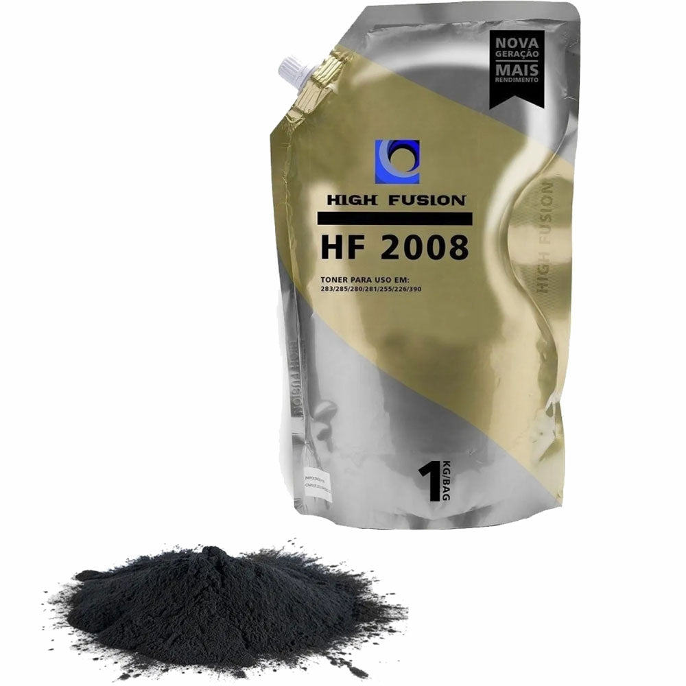 Refil Pó Para Recarga de Toner HP - HF2008 HF1908, 35a/85a/36a Alta e Baixa High Fusion Bag 1 kg