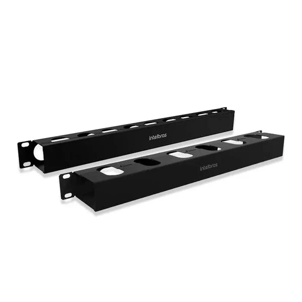 Organizador de Cabos Intelbras OCH1U, 1U Horizontal, 80mm, Compatível com Racks Padrão 19
