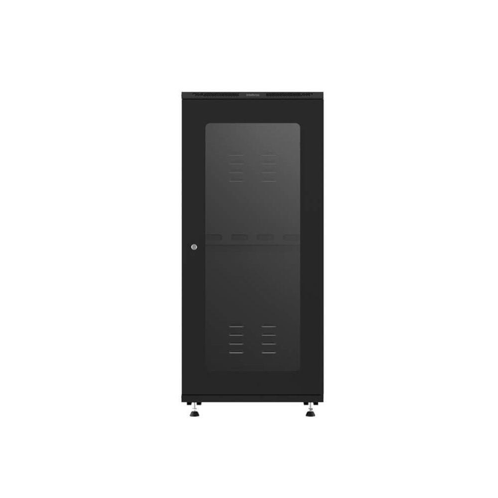 Rack de Piso Intelbras RPD 2867 Desmontável 28U 19" 670mm, 1000kg Carga, Aço SAE 1008, Porta Acrílico, Preto