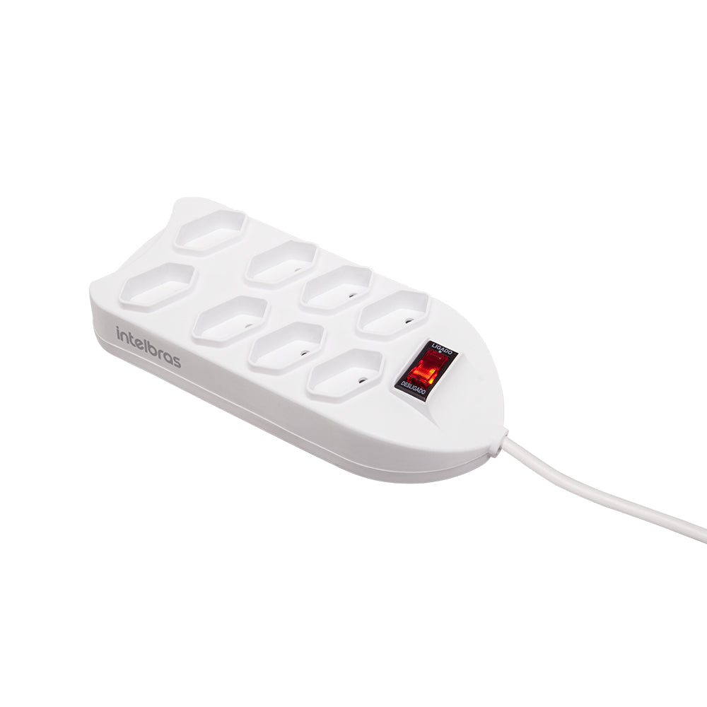 Filtro De Linha 8 Tomadas Protetor EPE 1008+ Intelbras 1,5m - Branco