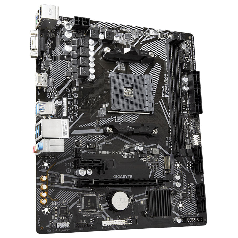 Placa Mãe Gigabyte A520M K V2 (rev. 1.0), AMD, Micro ATX, DDR4 - A520M K V2