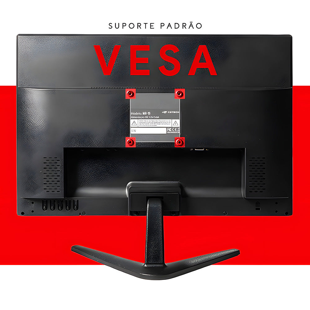 Monitor LED 19 Polegadas 5ms MR-19, Resolução HD 1440x900 - C3Tech