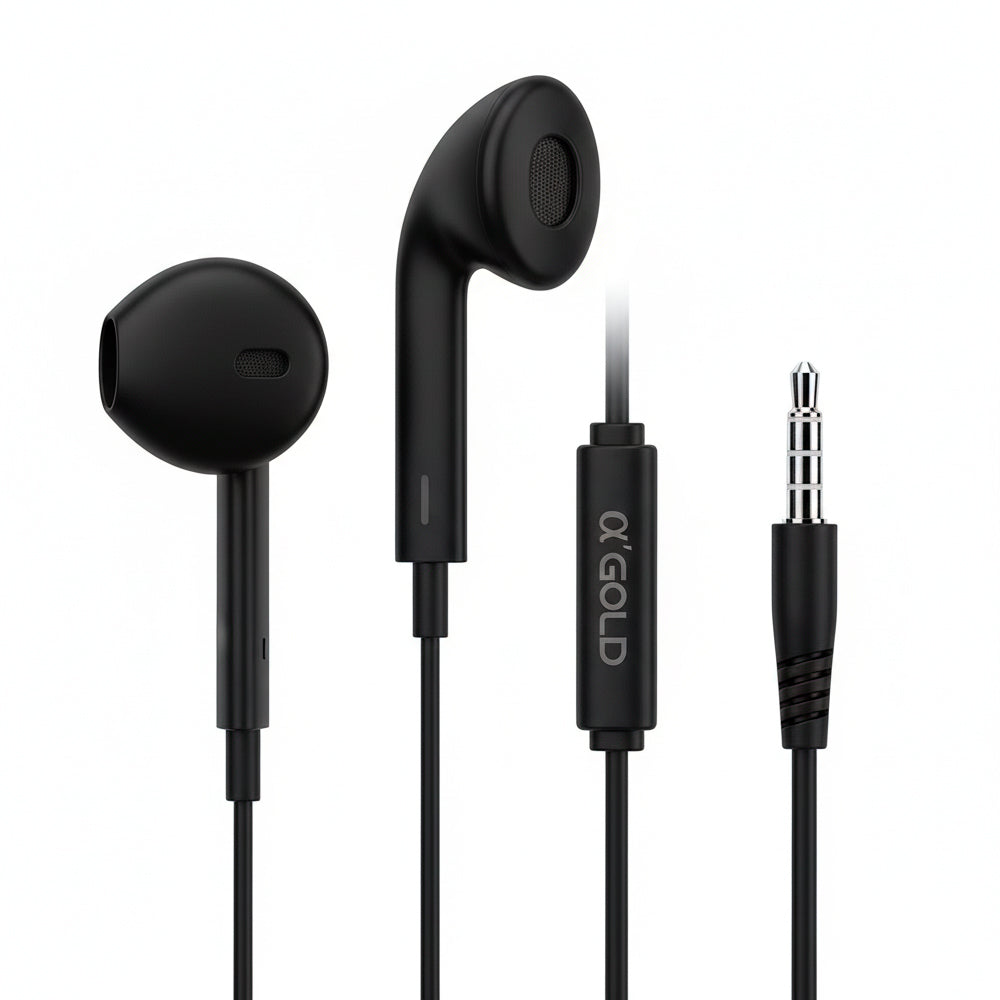 Fone De Ouvido Stereo, com Microfone, Super & Deep Bass, Fio 1.2 Metros, A'Gold, FN-A07 - Preto