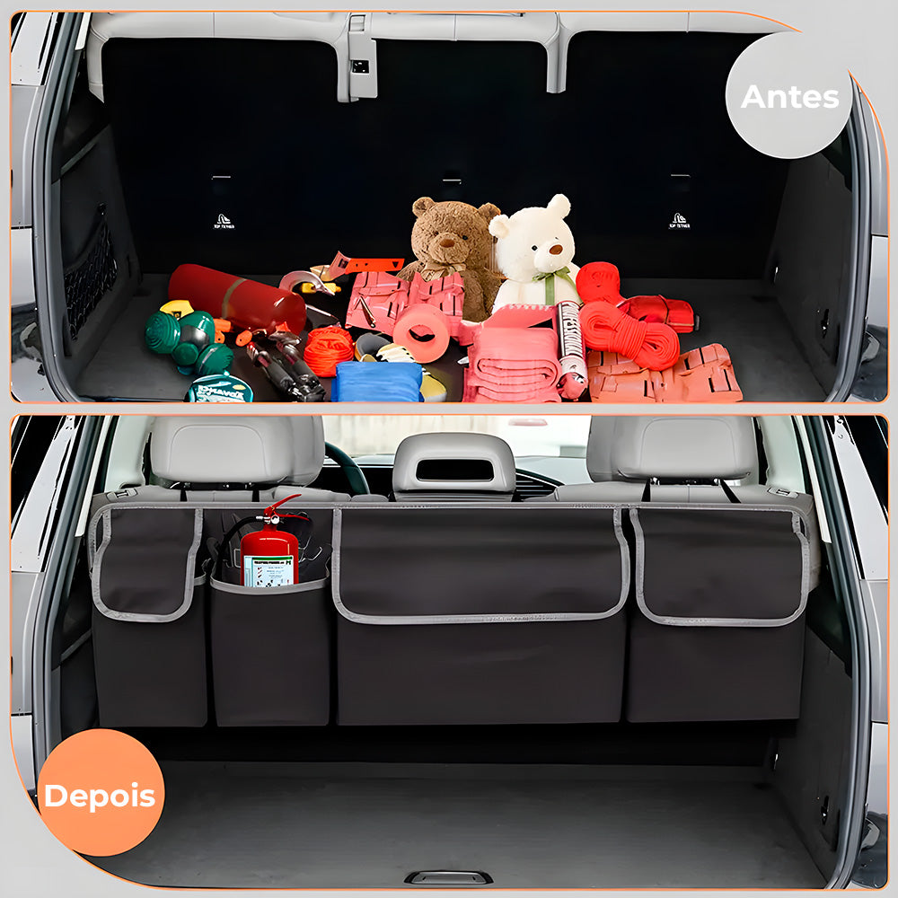 Bolsa Organizadora Veicular, Porta-Malas, Para SUV, Sedan, Hatch, Caminhonete, Preto