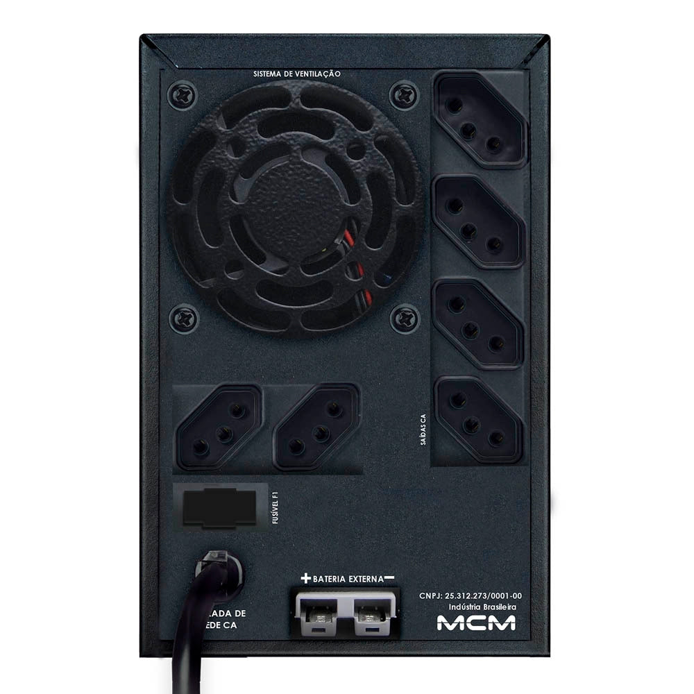 Nobreak UPS MCM 800VA ACTION 3.1, Entrada Trivolt (115/127/220V), Saída 6 Tomadas 115V c/ Entrada Bateria Estacionária