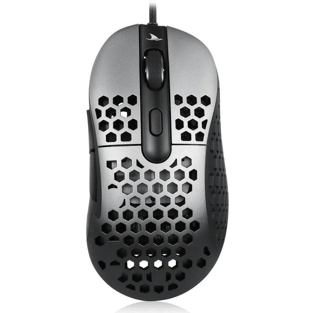 Mouse Gamer Motospeed Darmoshark N1 Essential Sensor ZEUS6400, 6400 DPI, RGB, 6 Botões, USB Cabo 1,8m, Prata