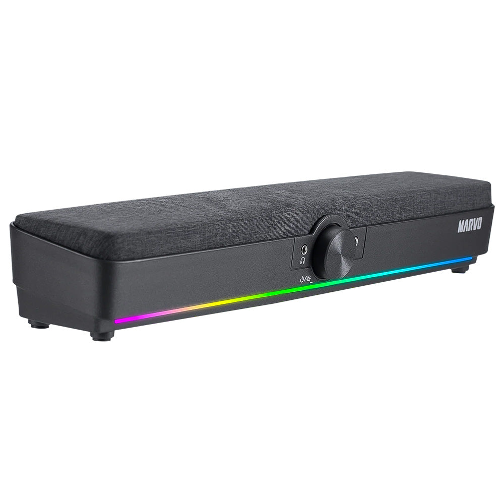 Caixa de Som Marvo SG-286, RGB, USB 2.0, Bluetooth, 5W, Preta