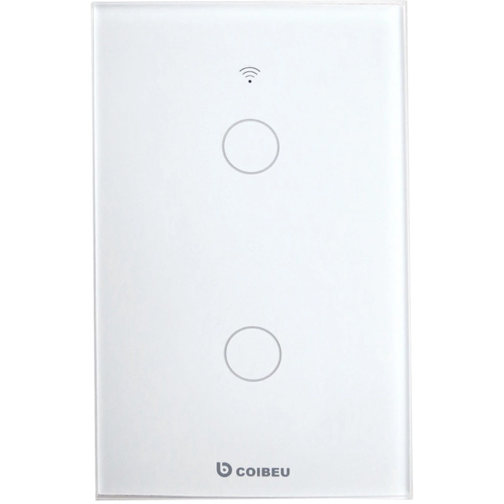 Interruptor Wifi Inteligente 2 Botão-touch Compativel Alexa Siri Google - Coibeu MB302