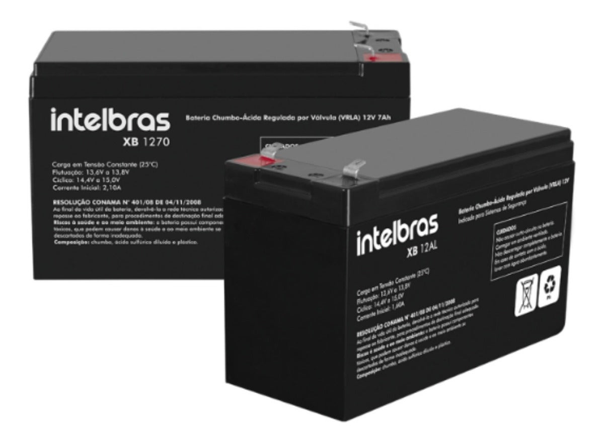Bateria Selada 12v 7 Amperes XB 12AL-Vrla Intelbras