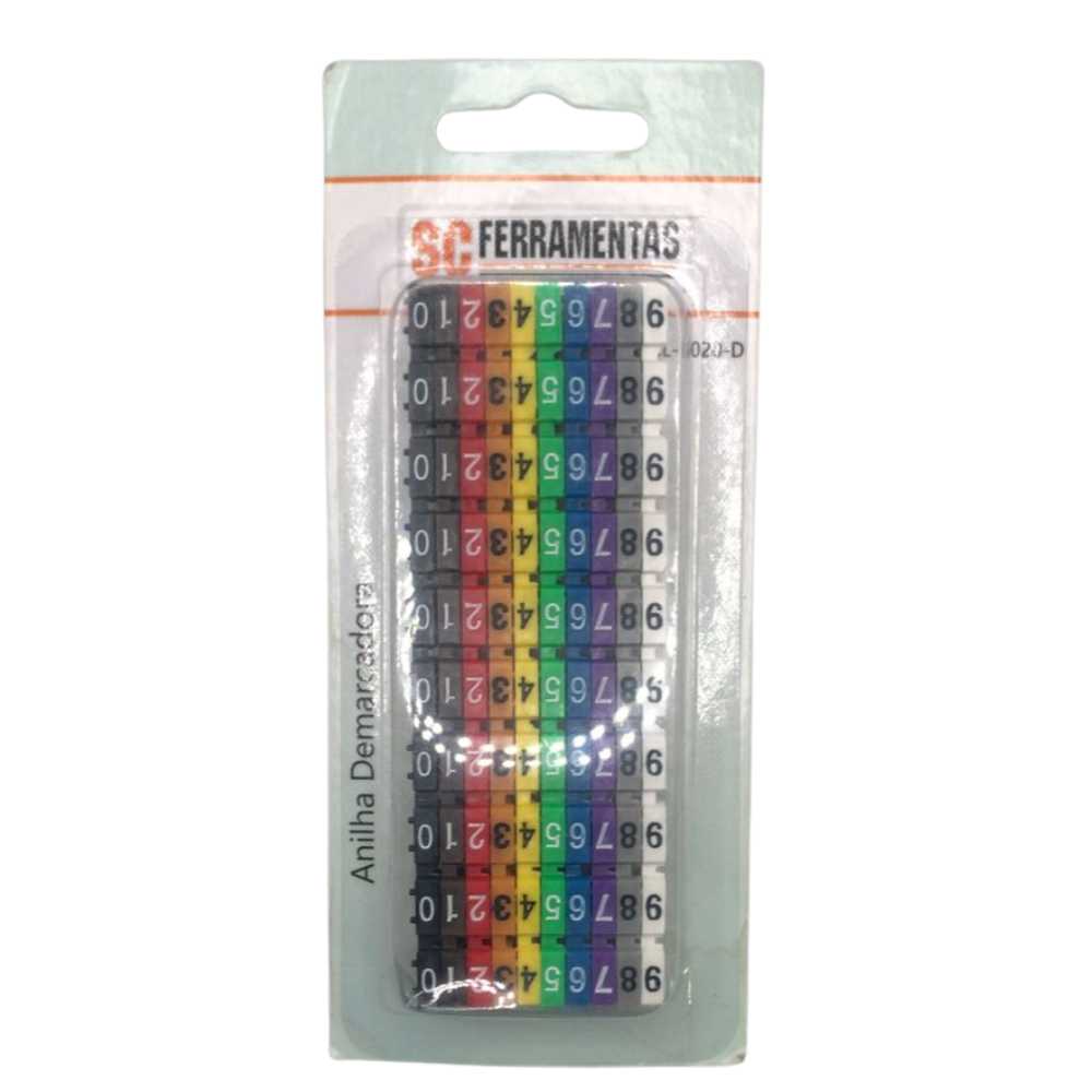 Anilha Demarcadora Para Cabos 6.0MM Com Numeros de  0 A 9,  K-GL-6020-D