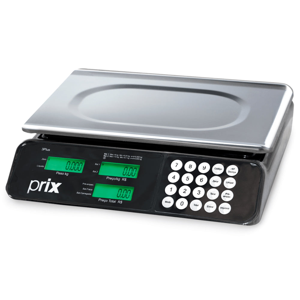 Balança Eletrônica Computadora de Bancada, Bivolt, Toledo Prix 3 Plus