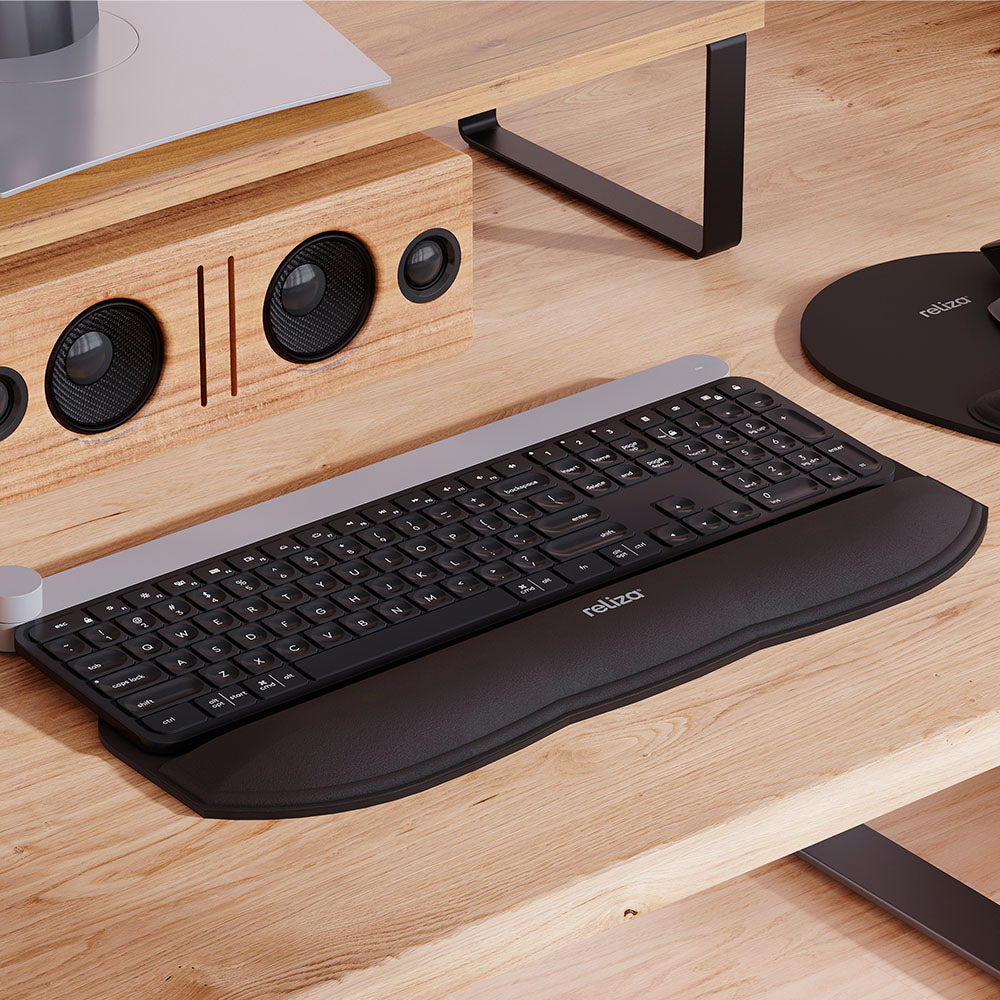 Apoio Ergonômico para Teclado, Reliza Confort, Ideal para Digitação Prolongada - Preto
