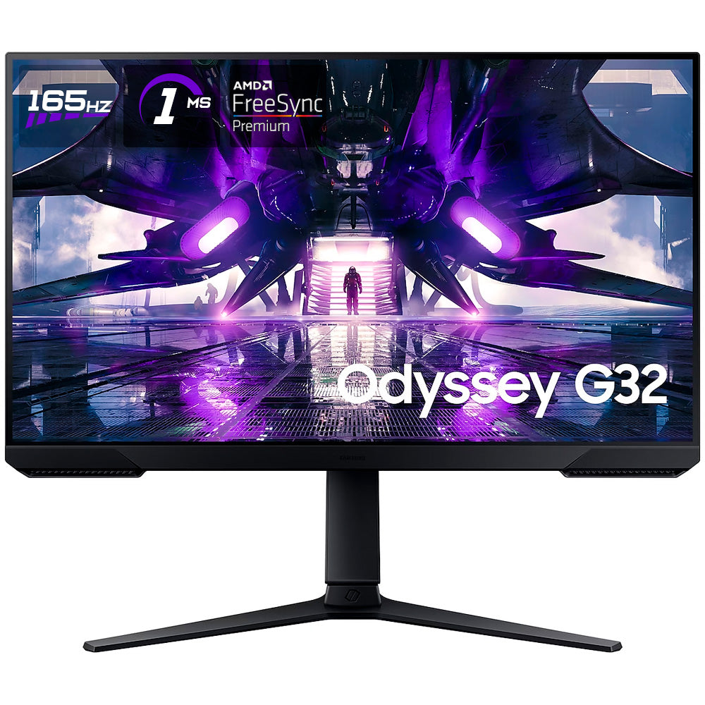 Monitor Gamer Samsung Odyssey 27"FHD, 165Hz, 1ms, Com Ajuste de Altura, HDMI, DP, Freesync, Preto, Série G32, S27AG320NL