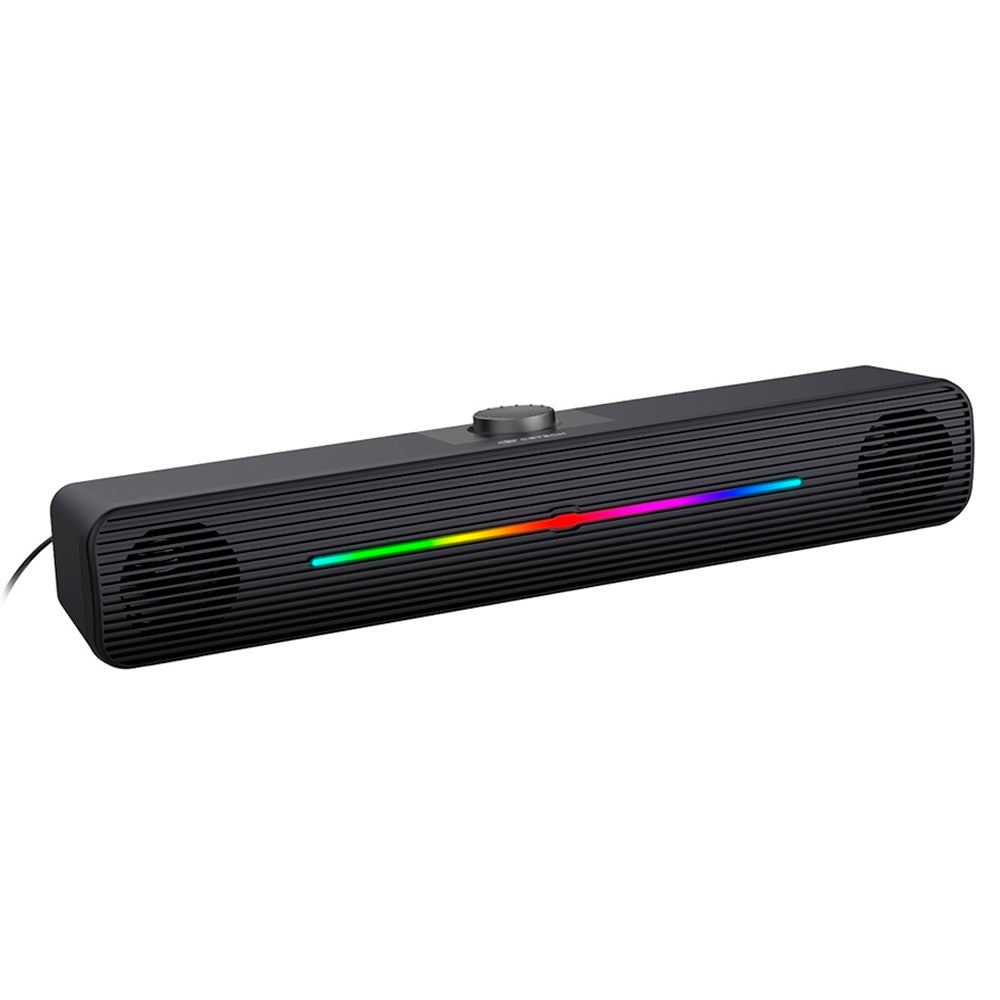 SoundBar 2.0 6W Conexão P2 Alimentação USB Drive 50mm C3Tech SB-50BK  Preto