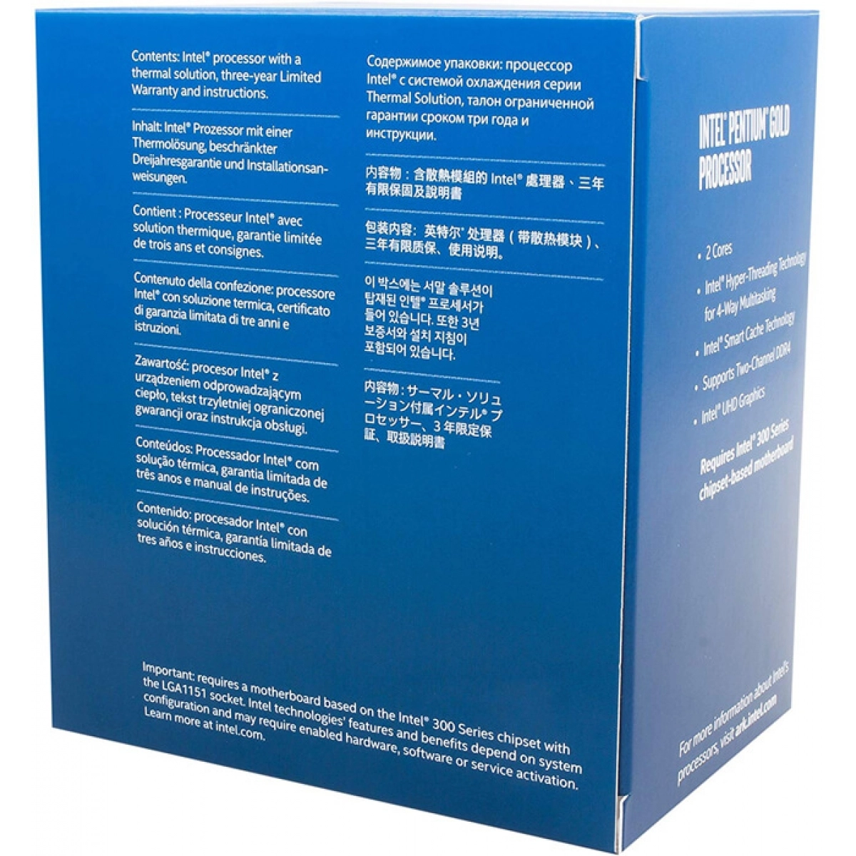 Processador Intel Pentium Gold G5400 Dual-Core 3.7GHz 4MB Skt1151 Ger 8*