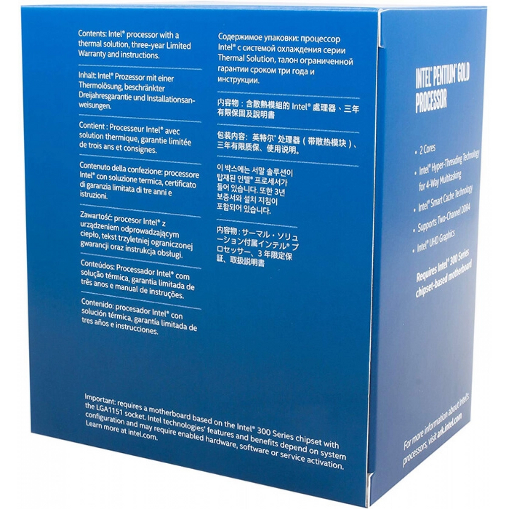 Processador Intel Pentium Gold G5400 Dual-Core 3.7GHz 4MB Skt1151 Ger 8*