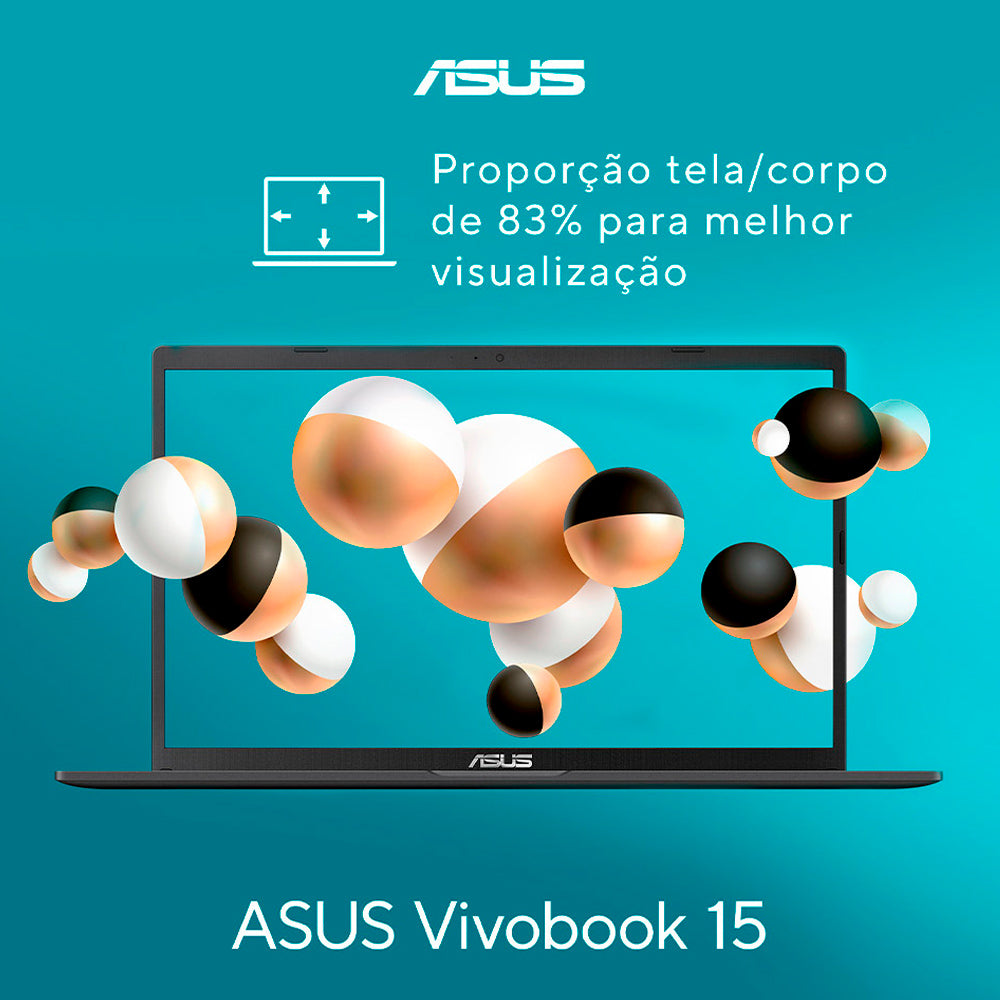 Notebook ASUS Vivobook 15, Intel Core i3 1115G4, 8GB, 512GB SSD, Tela Full HD, 15,6
