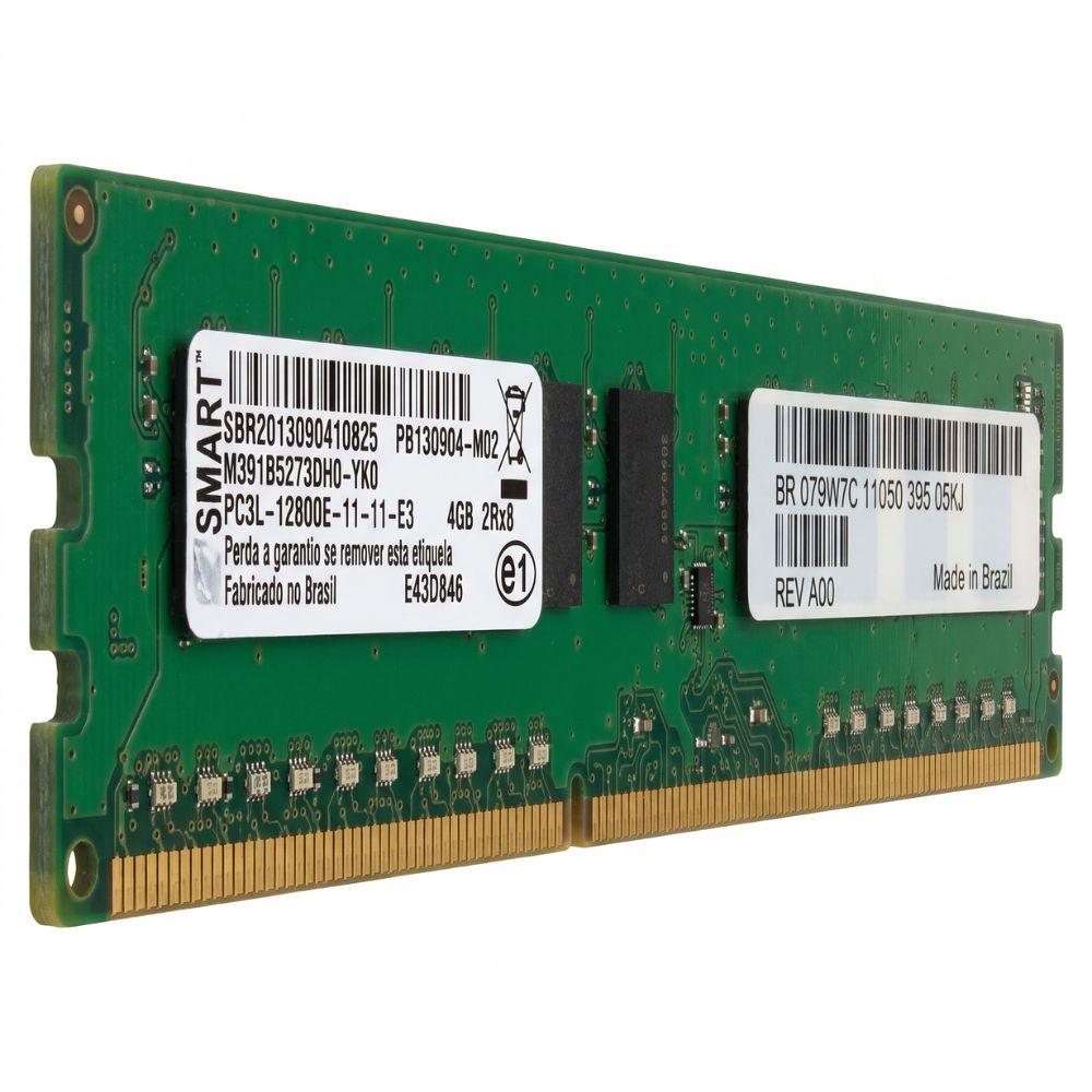 Memória Ram Desktop 4GB DDR3L 1600 MHz Smart 2Rx8 PC3L-12800E-11-11-E3 OEM S/Box