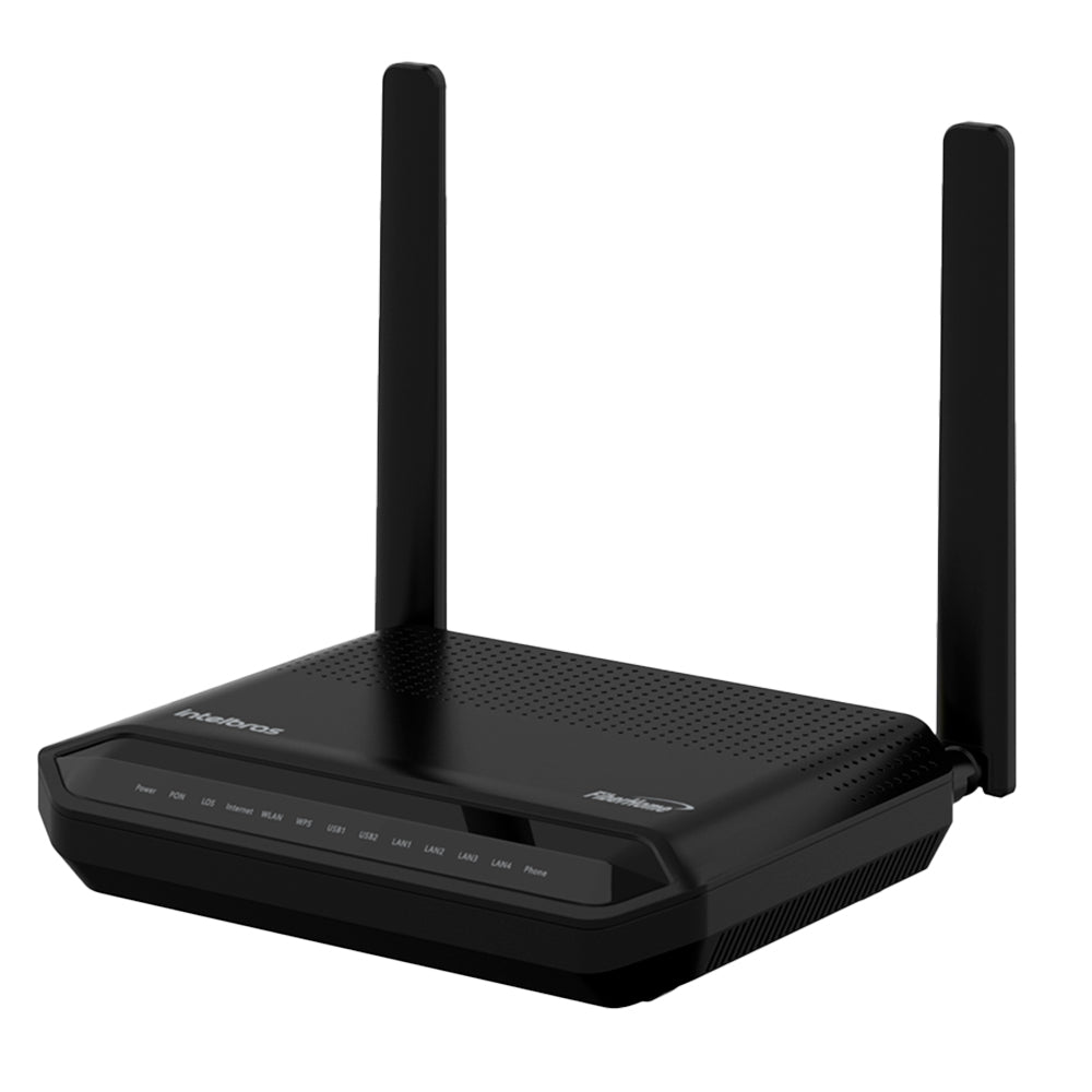 Roteador Modem Óptico Wireless ONT HG6145F Intelbras, FiberHome, 4 Portas Gigabit Ethernet, AX1800 Wi-Fi 6, 1200 Mbps