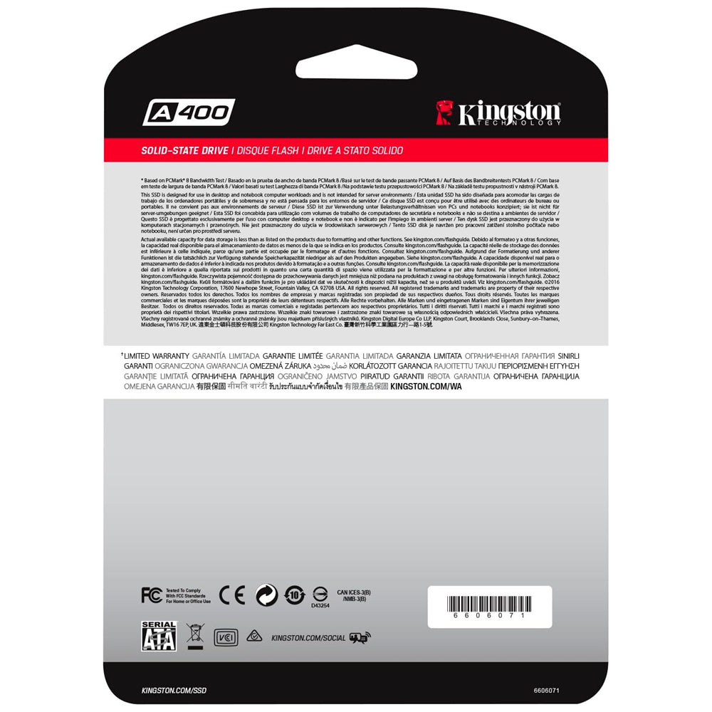 HD SSD Kingston 480GB Sata 3 SA400S37/480G- 2.5