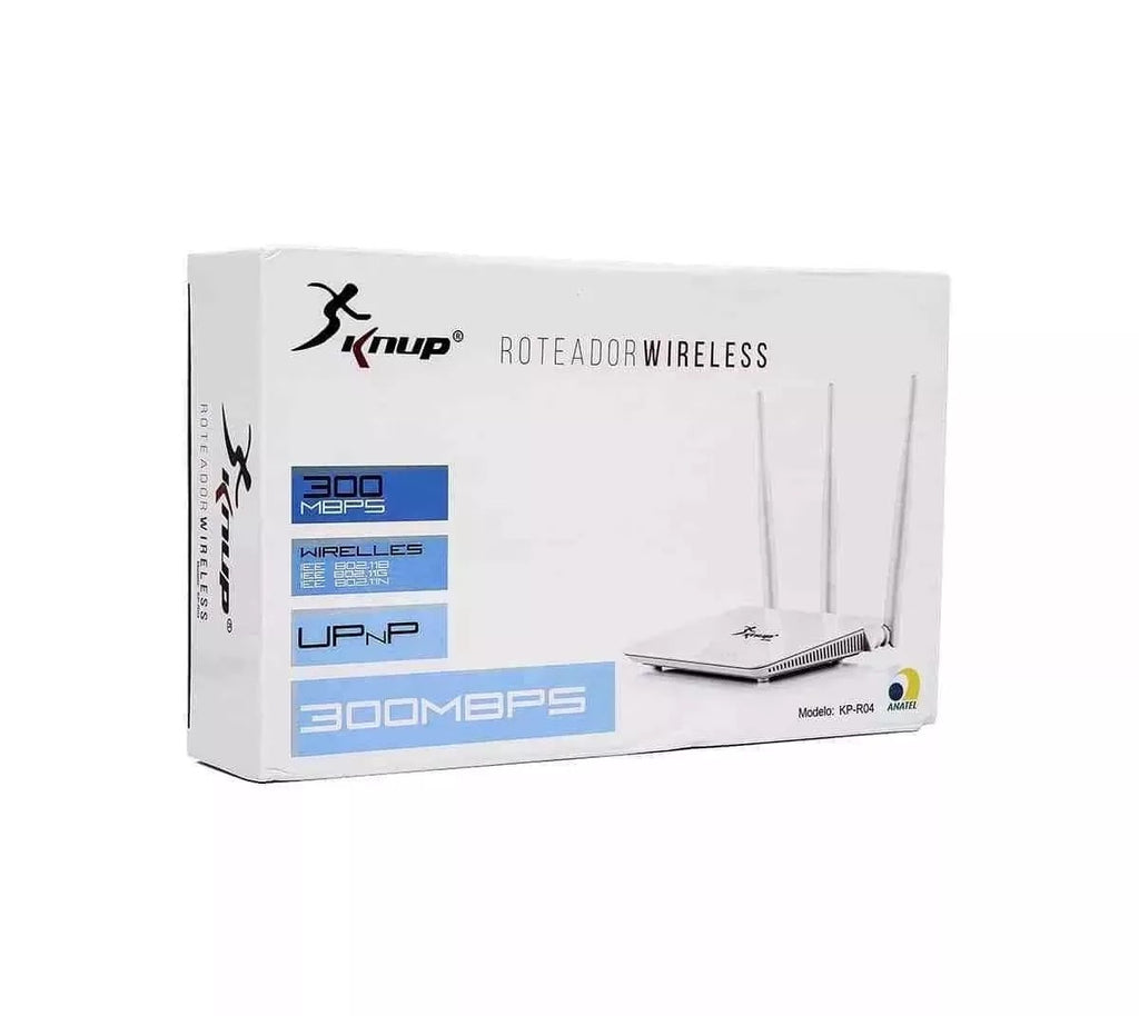 Roteador Wireless Knup Acess Point 300mbps 3 Antenas