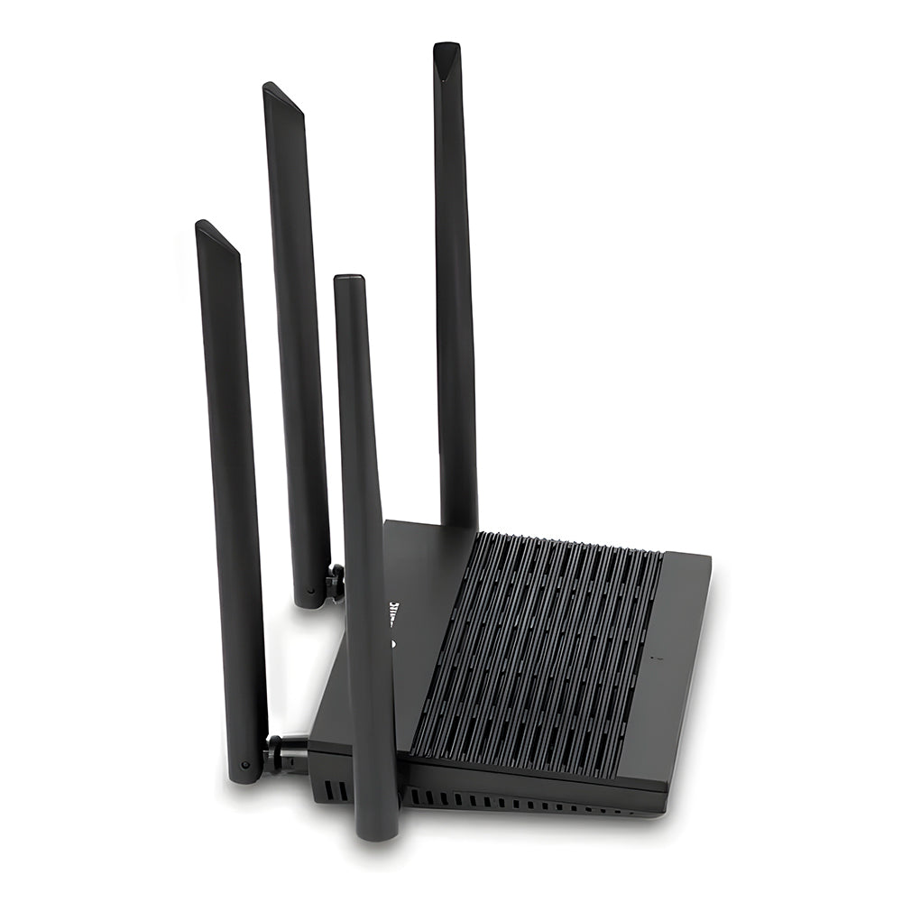 Roteador Wireless Goldentec AC1200, Dual Band 2.4GHz e 5GHz, 4 Portas Gigabit, 4 Antenas 5DBI - Preto