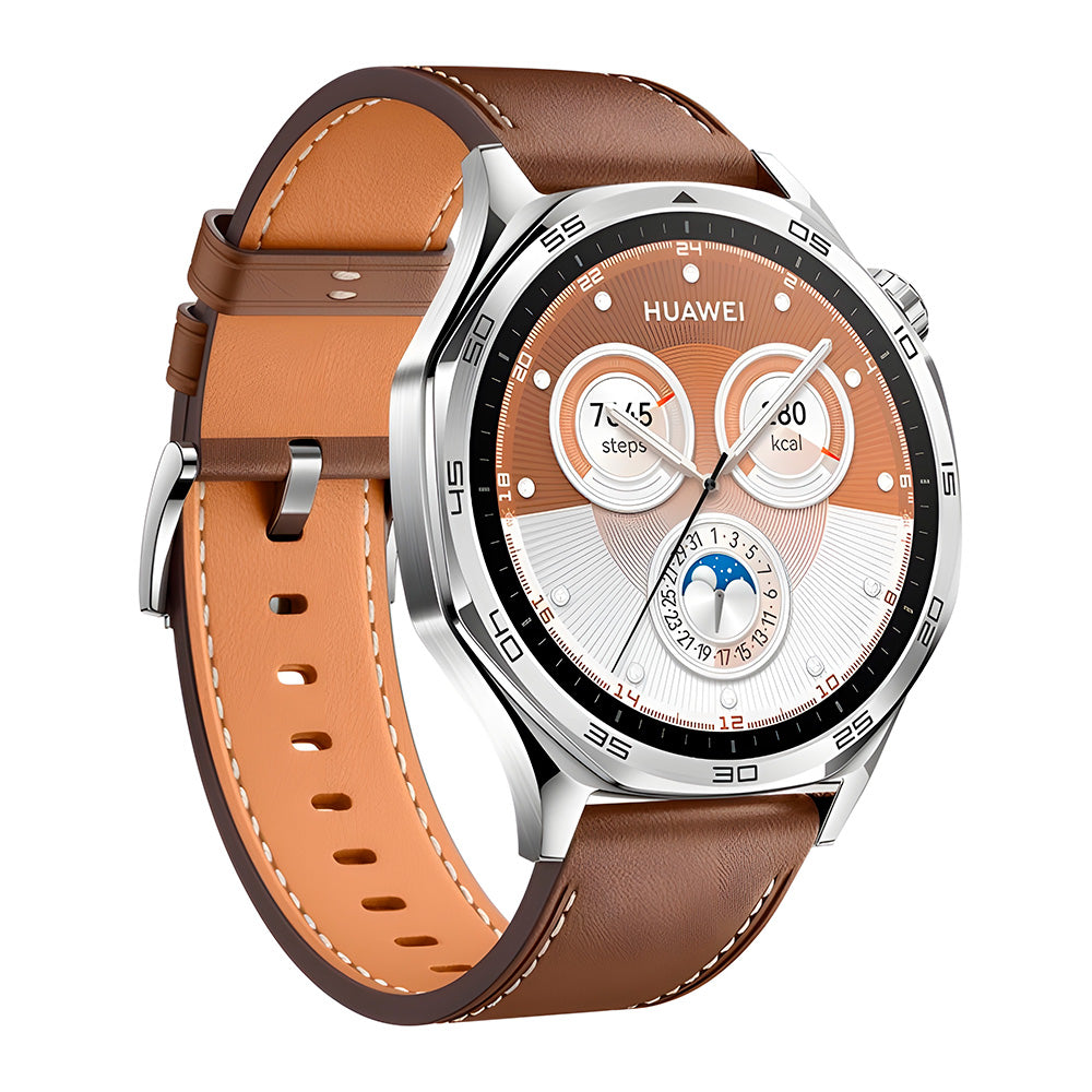 Smart Watch, Relógio Inteligente HUAWEI WATCH GT 5, 46mm, Sharp-Edged Design, iOS e Android, Sistema GPS, Marrom