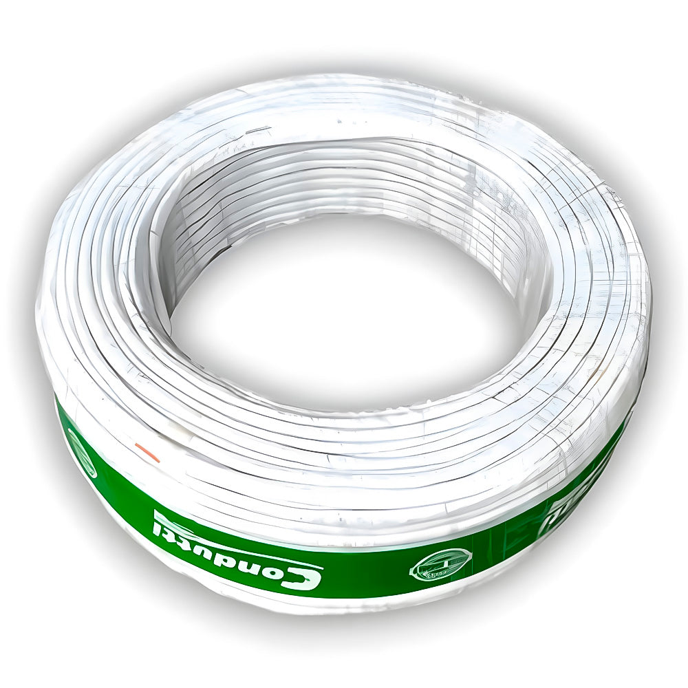 Rolo Cabo de Rede 100 Metros Condutti Com Alimentação Multicameras, 4X24AWG(S) 2X1MM2(F) - Branco