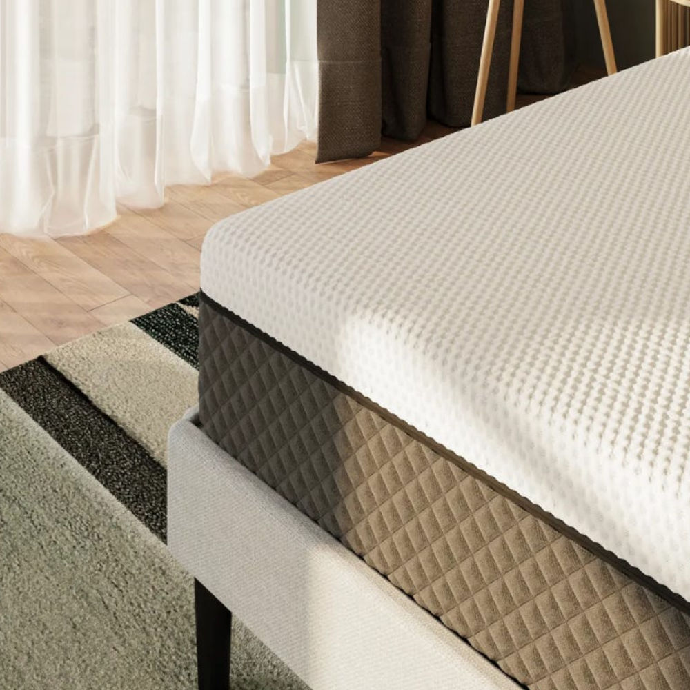 Colchão Emma Hybrid Lite King 193x203cm, Molas Ensacadas e Espuma Airgocell, Firmeza Média, Tecnologia Alemã
