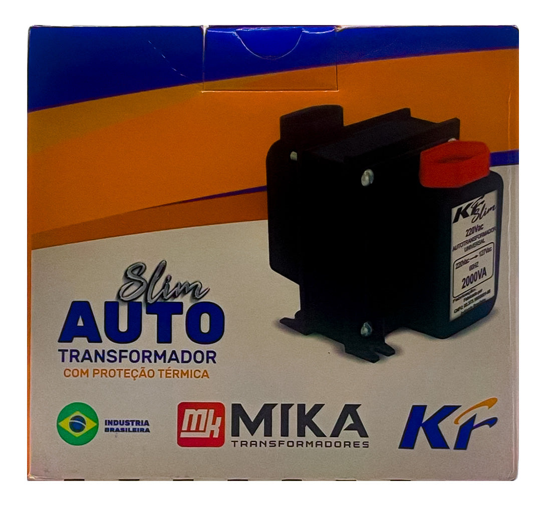 Autotransformador KF, 1050VA, Bivolt  110V/ 220V, Slim, Preto- TRF0894