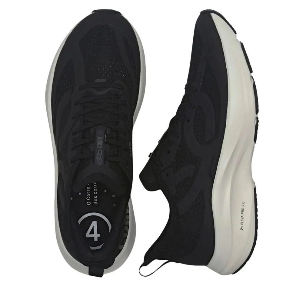 Tênis Olympikus Corre 4 Unissex Numeração 39 Preto, Eleva Pro 2.0, Drop 8mm, Palmilha NT-X
