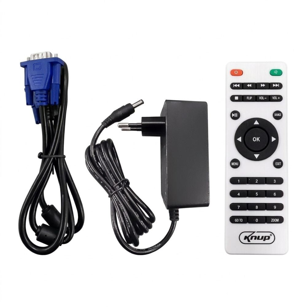 Projetor LED Multimidia Knup KP-PJ002 Full HD 1080p Portatil 1800 Lumens ANSI Bivolt