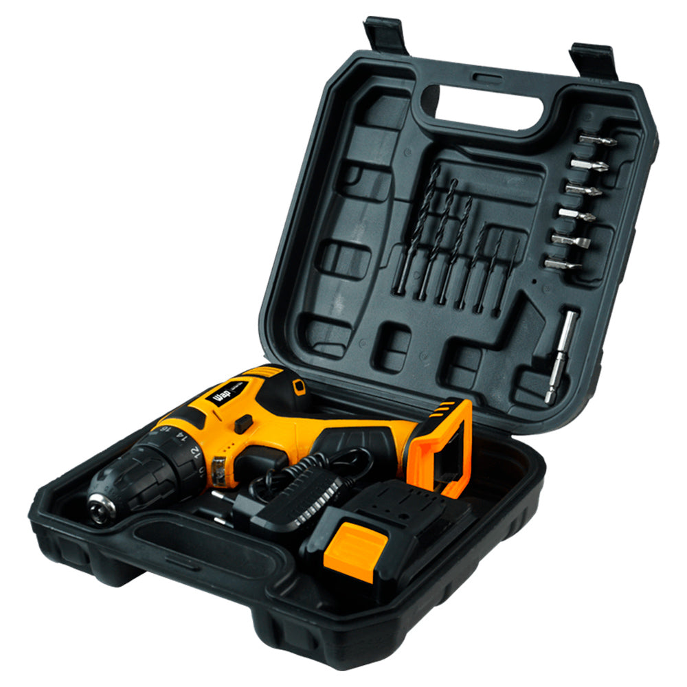 Parafusadeira E Furadeira WAP A Bateria Li-Ion 12V BPF 12K3 Carregador Bivolt Sem Fio Com Maleta E Kit De 13 Acessórios