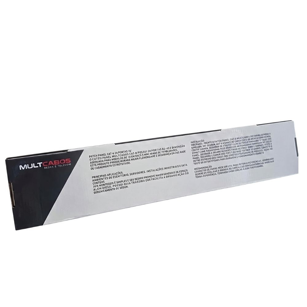 Patch Panel  24 Portas Cat6 Rj45 Certifica Fluke Rede