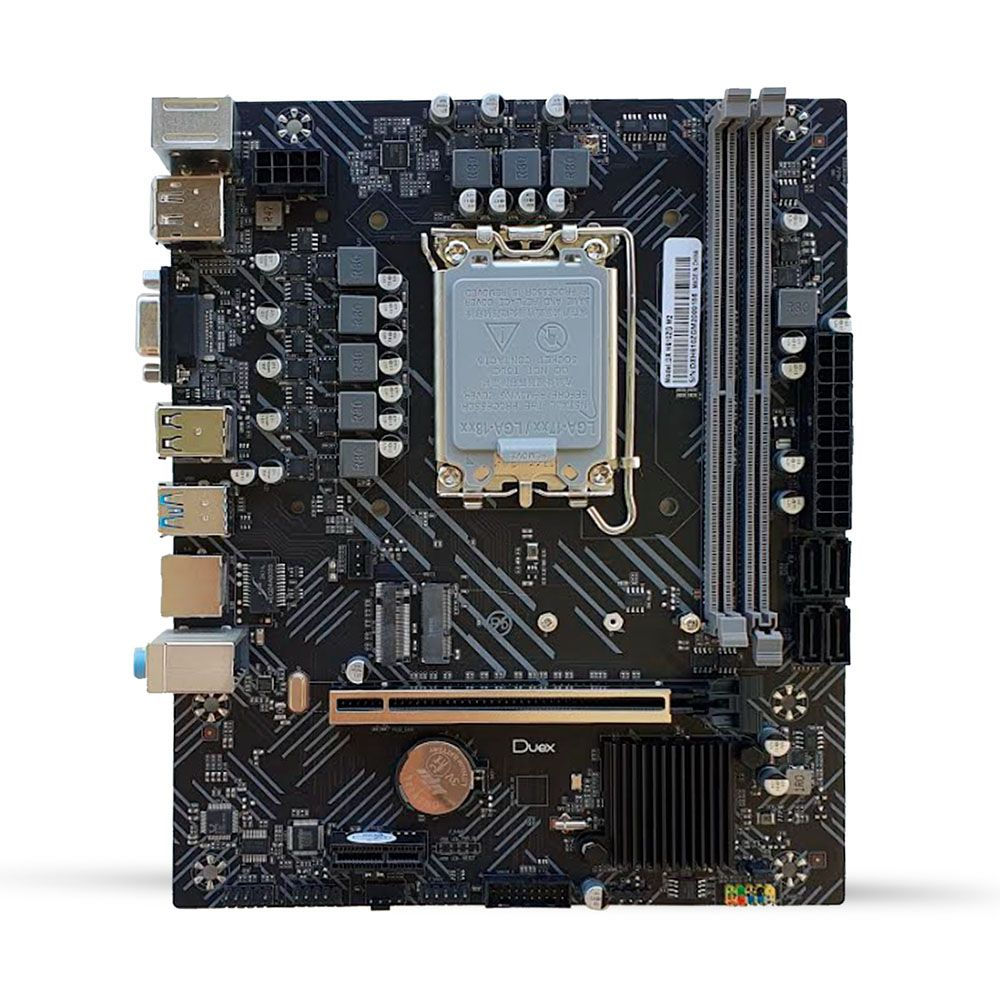 Placa Mãe Duex DX-H610ZG M.2 Chipset H610, LGA 1700, mATX, Dual Channel DDR4 até 64GB 3200MHz, 4xSATA 6Gb/s