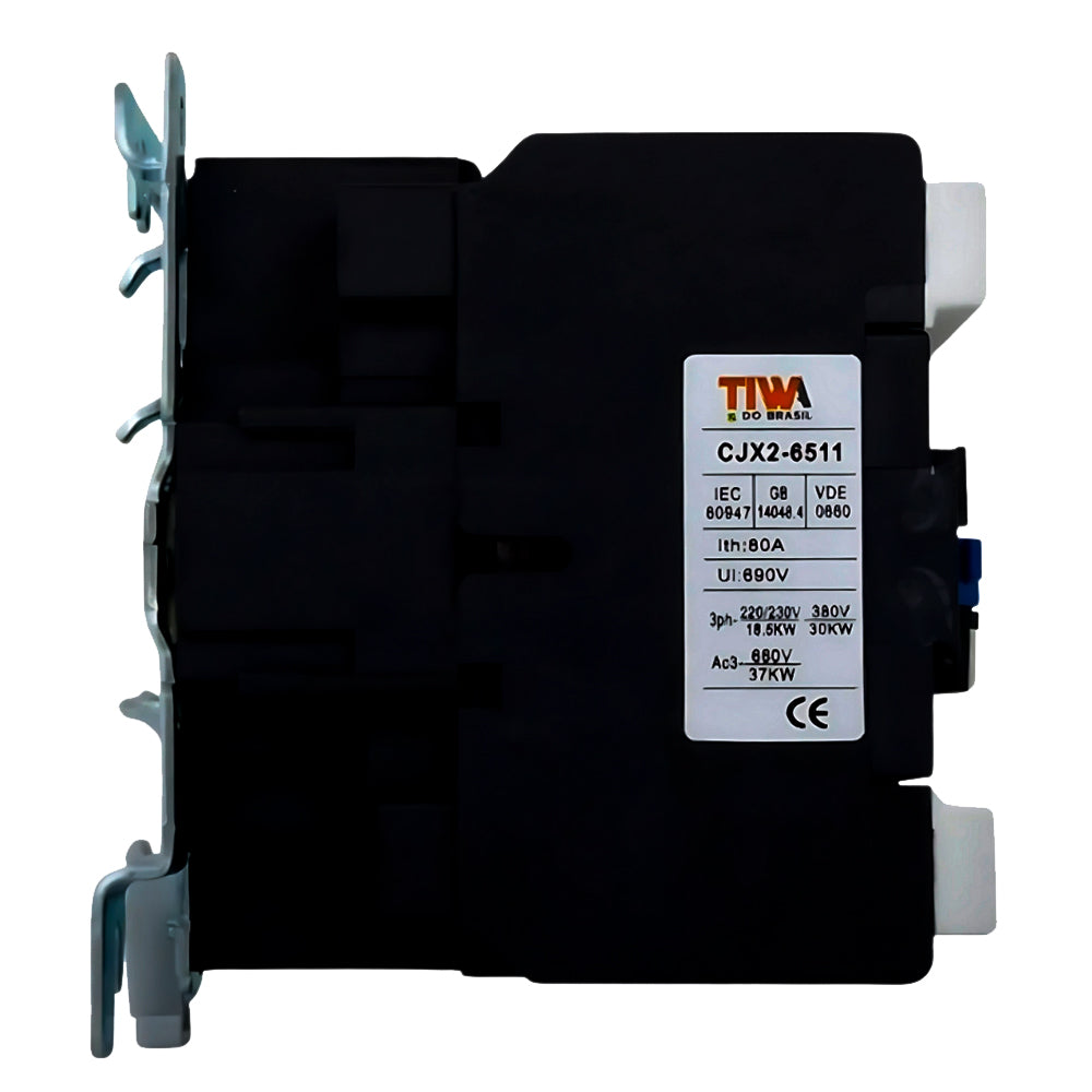 Contator Tripolar, 65A, 220V, LC1D-6511, 1 Polo Auxiliar, CJX2, Telemecanique - Tiwa