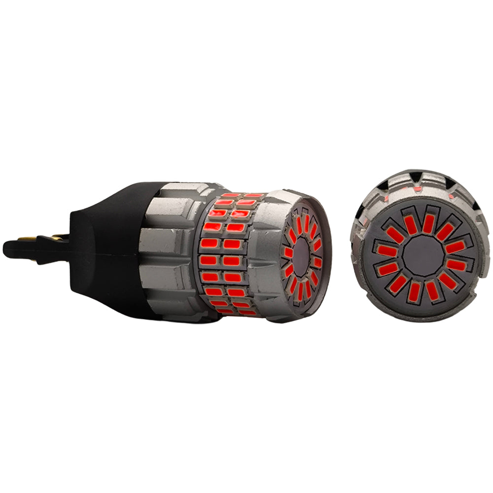 Kit Lâmpada LED CANbus, Para Lanterna Traseira do Carro, Soquete 7443, Luz Vermelha, Lupu Auto