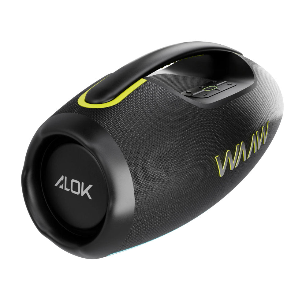 Caixa de Som Bluetooth Waaw by Alok Hyperboom 1000 Preto, 180W, RMS, IPX4, Bateria 24h, TWS, Party Mode
