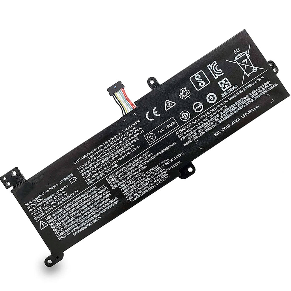 Bateria Notebook Compativel Com Lenovo Ideapad 320 15ikb L16L2PB2 - Polímero - 7.4 V