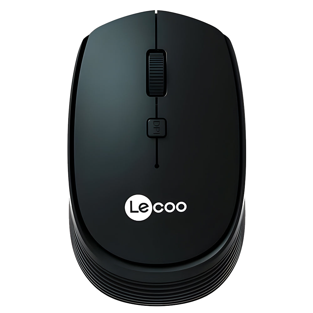 Mouse Sem Fio Lecoo Lenovo, 4 Botões, Controle DPI, Ambidestro, WS202, Preto