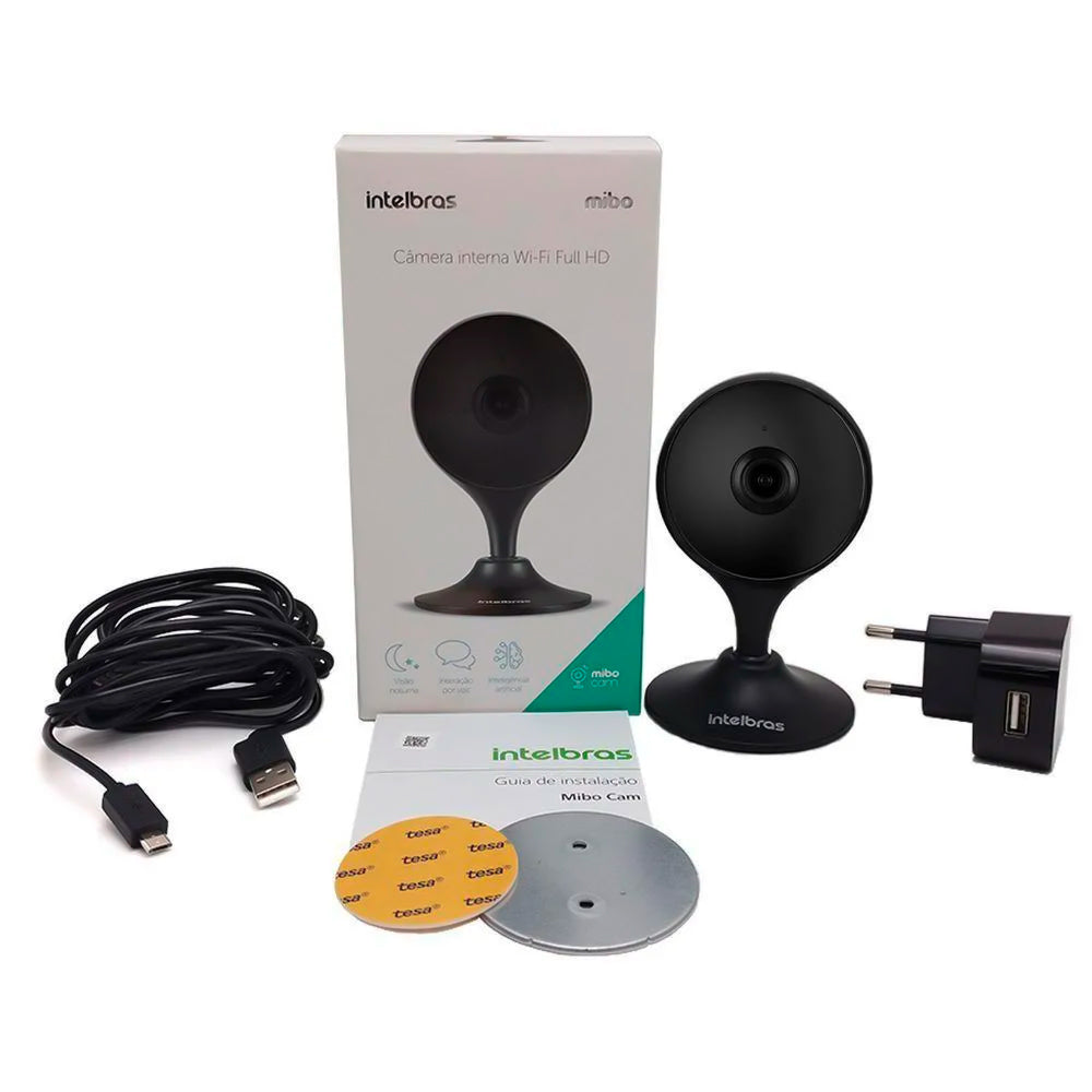 Câmera Interna com Inteligência Artificial iM3 C Wi-Fi Full HD 1080P 2,8mm 2MP Preta - Intelbras