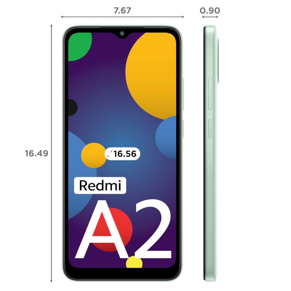 Smartphone Xiaomi Redmi A2 Verde Claro 2GB RAM 64GB ROM Helio G36 Octa-Core 6.52