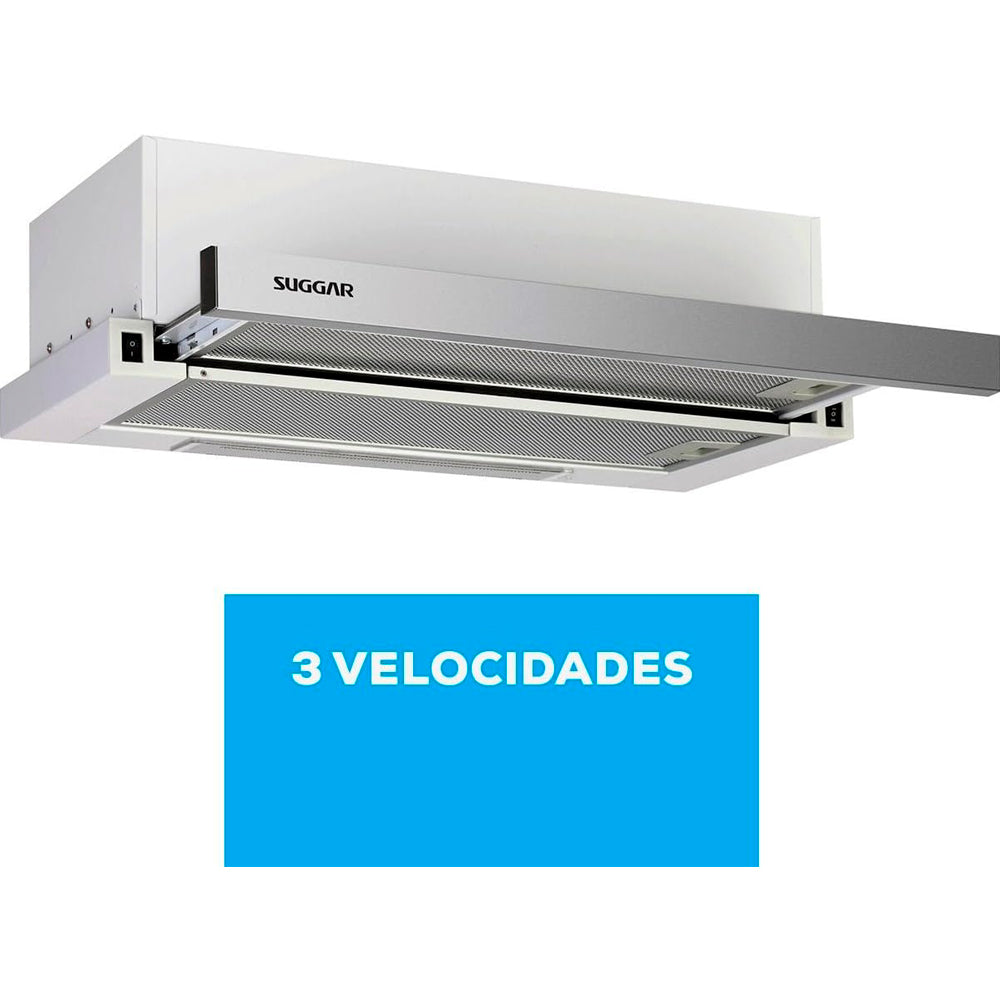 Depurador de Ar Suggar Slim de Embutir 80Cm Inox 220V DE82IX