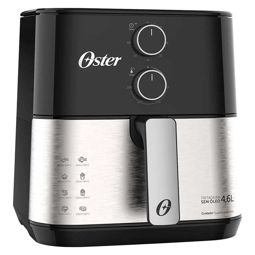 Fritadeira Elétrica Sem Óleo Oster Inox Compact 4,6 Litros- OFRT520, 220V
