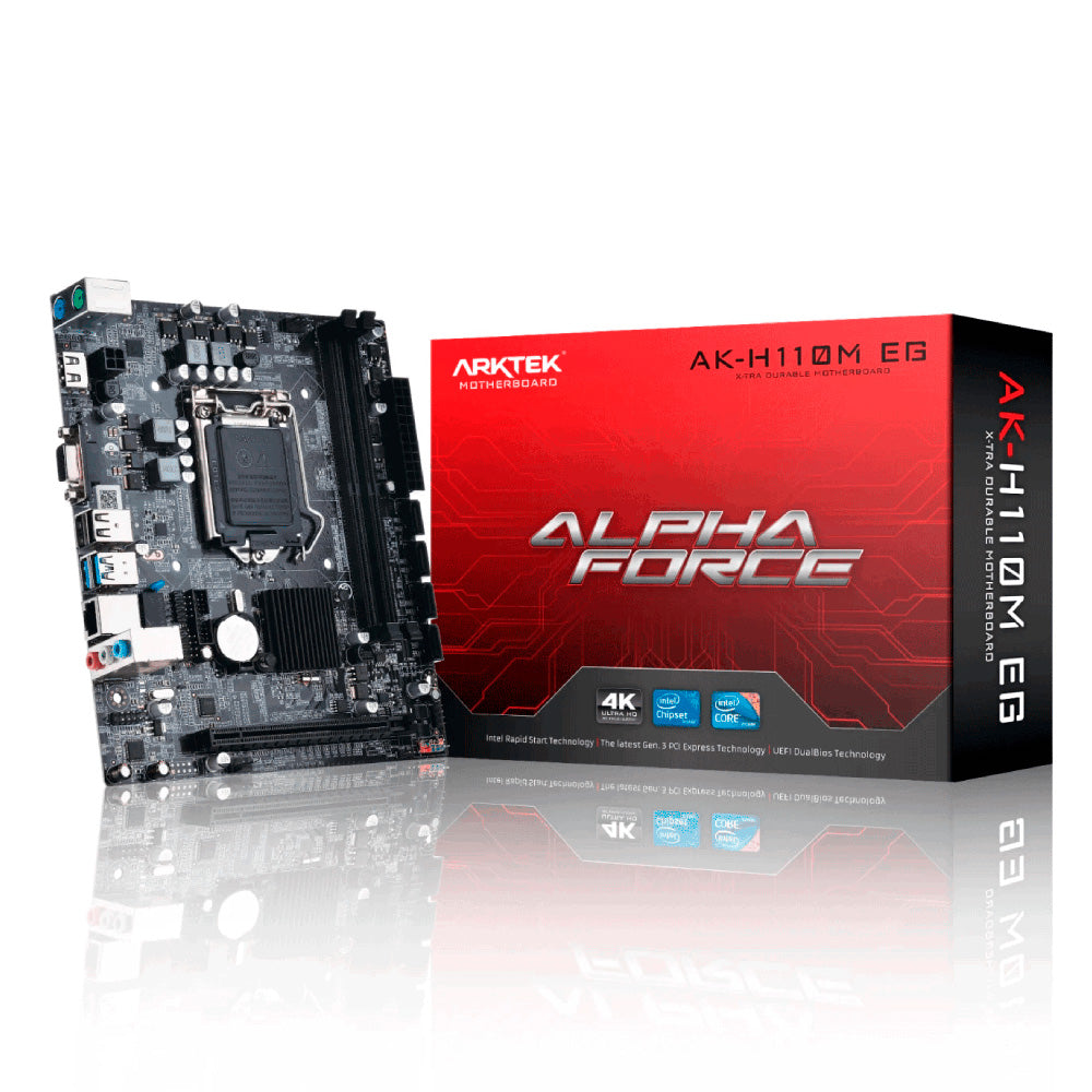 Computador Core I3-6100, Placa Mãe AK-H110M, RAM 8GB, SSD 480GB, Gab MT-G90BK, Fonte 500W PS-G500B, Mouse Pad Brinde